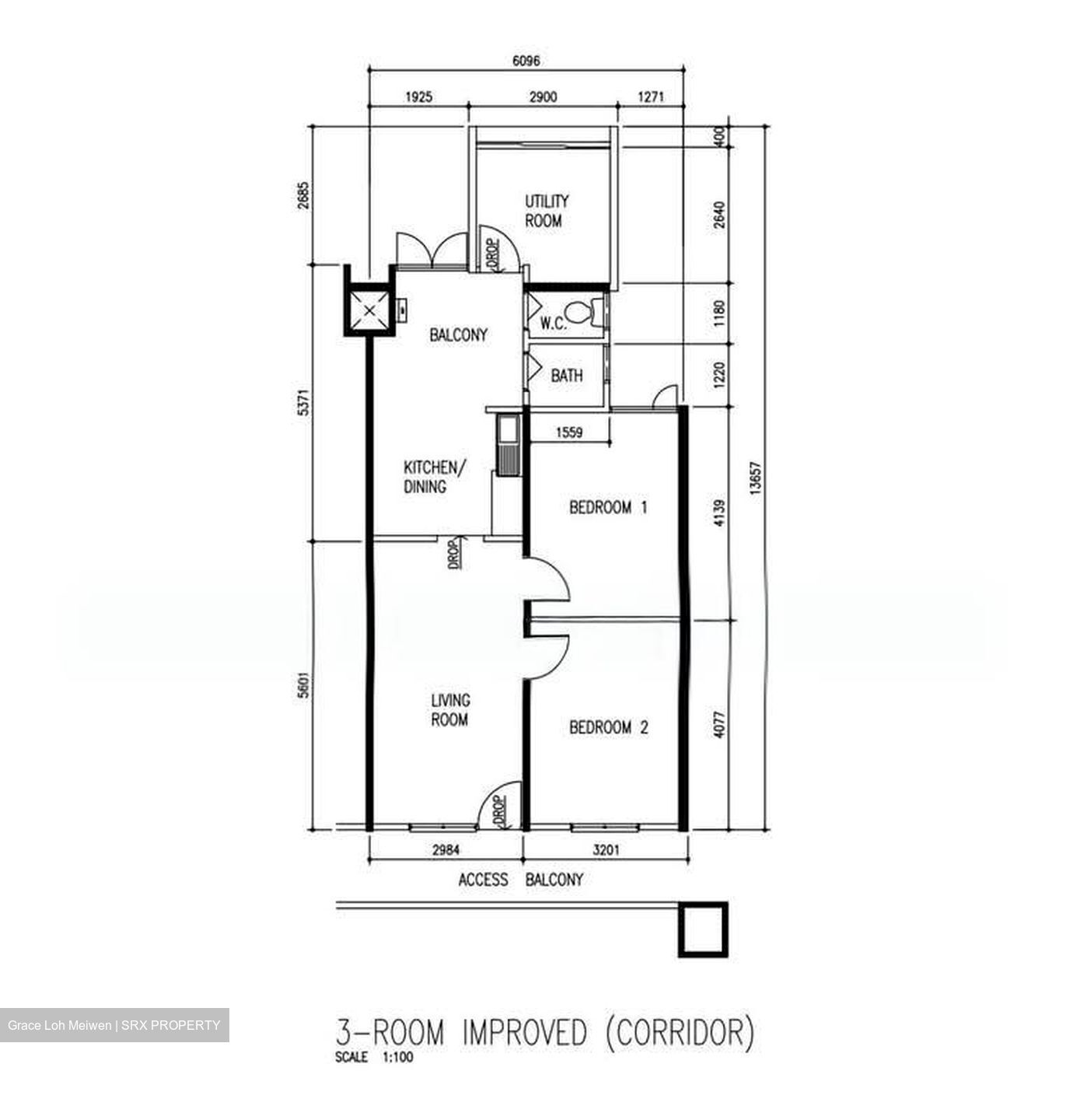 Blk 12 TOA PAYOH COURT (Toa Payoh), HDB 3 Rooms #542095041